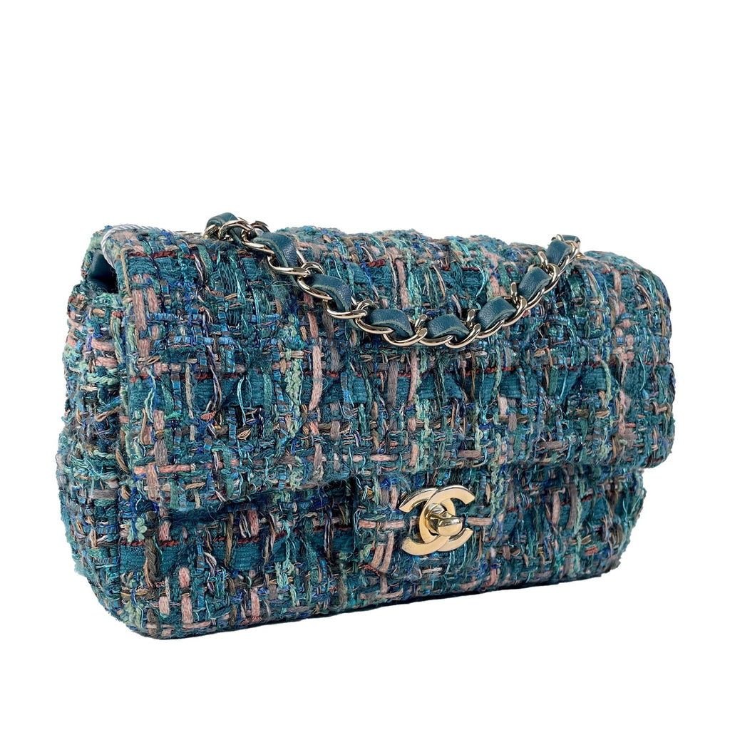 CHANEL Mini Classic Rectangular Tweed Flap Bag