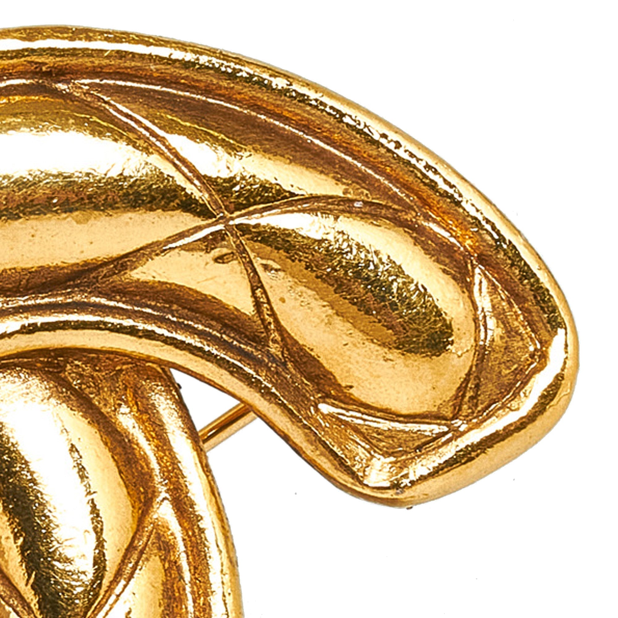 CHANEL CC Quilted Brooch Costume Brooch