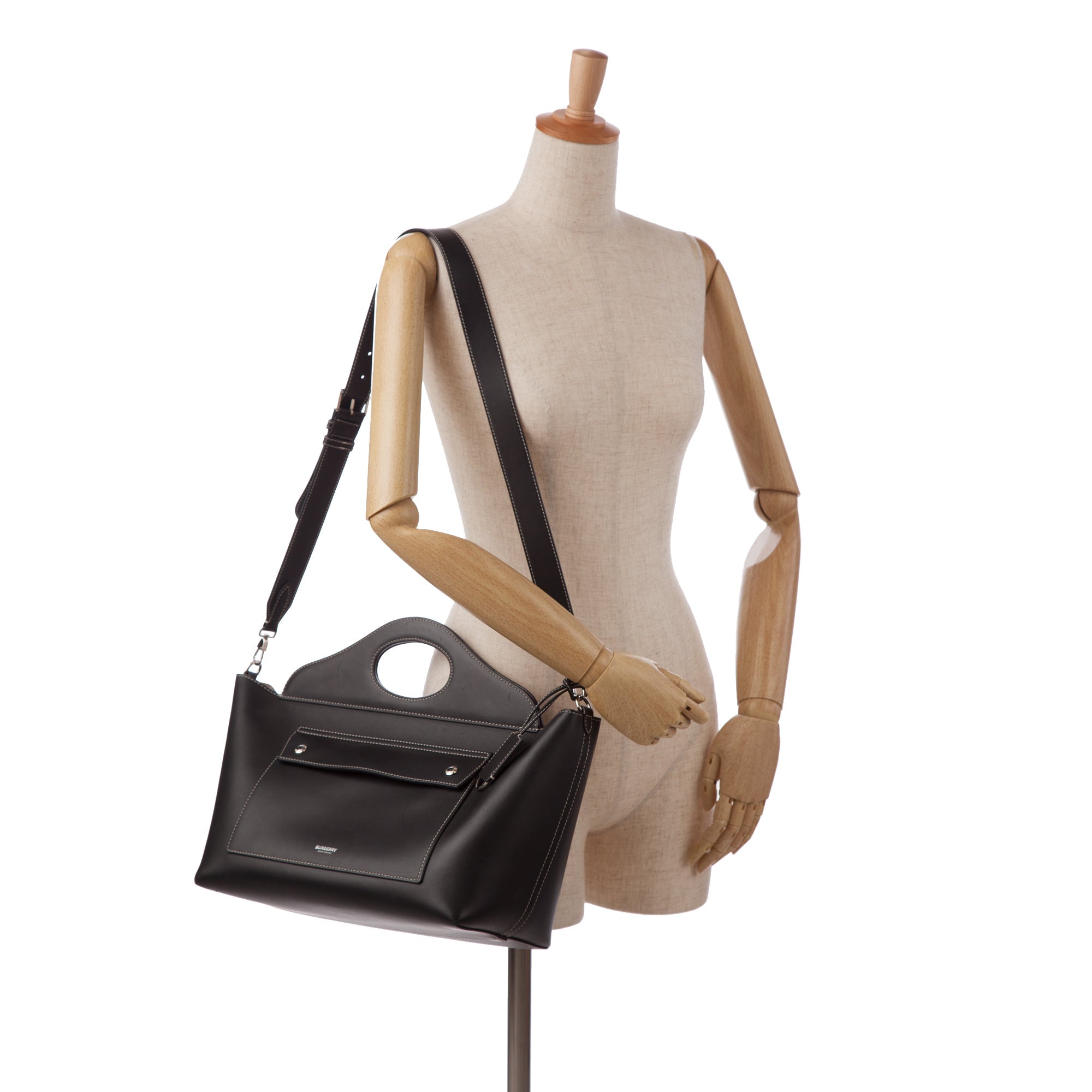 Burberry Soft Pocket Black Leather