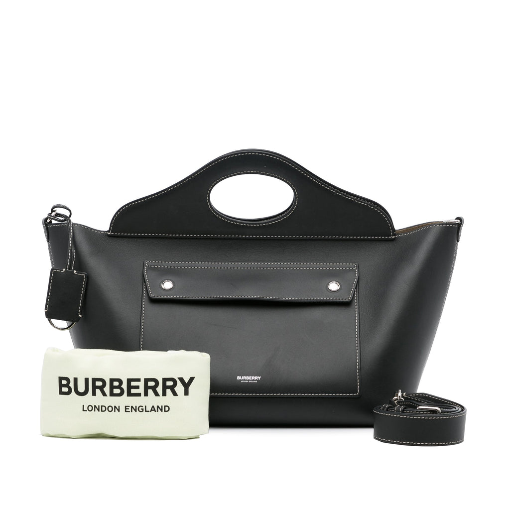 Burberry Soft Pocket Black Leather