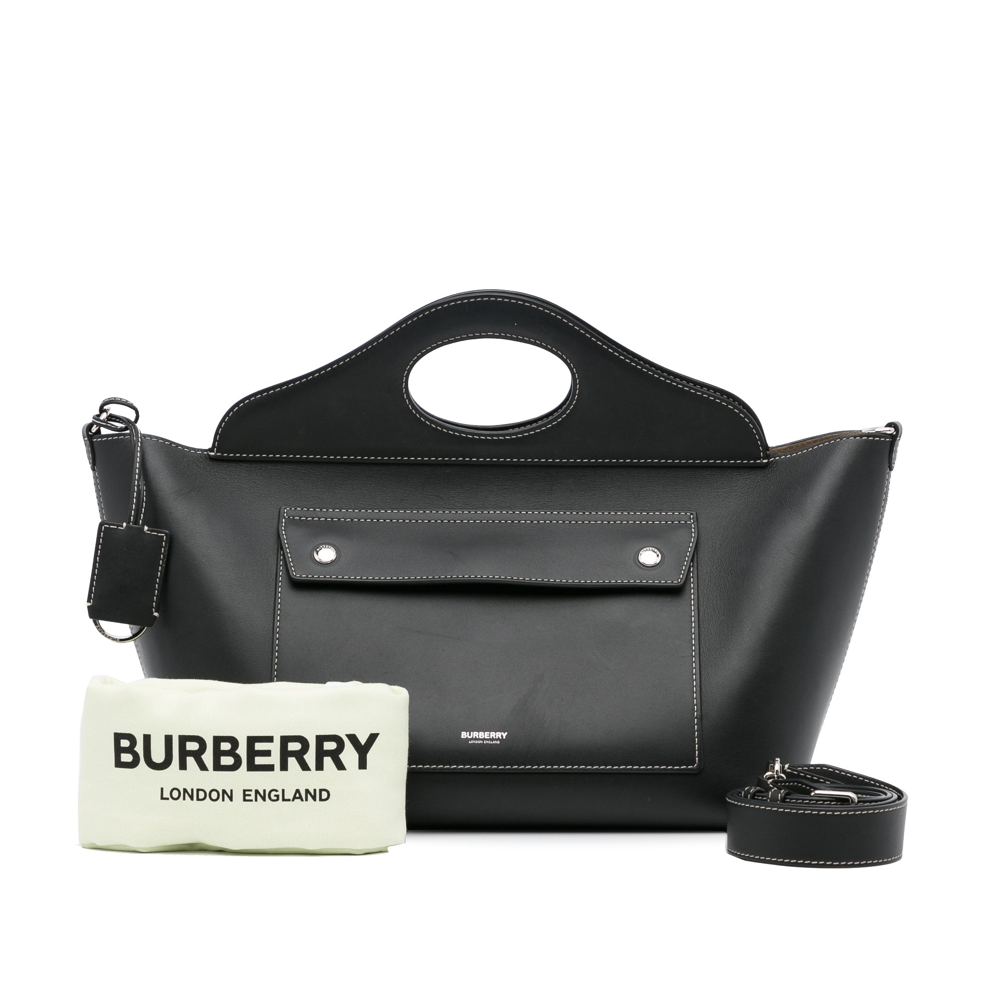 Burberry Soft Pocket Black Leather