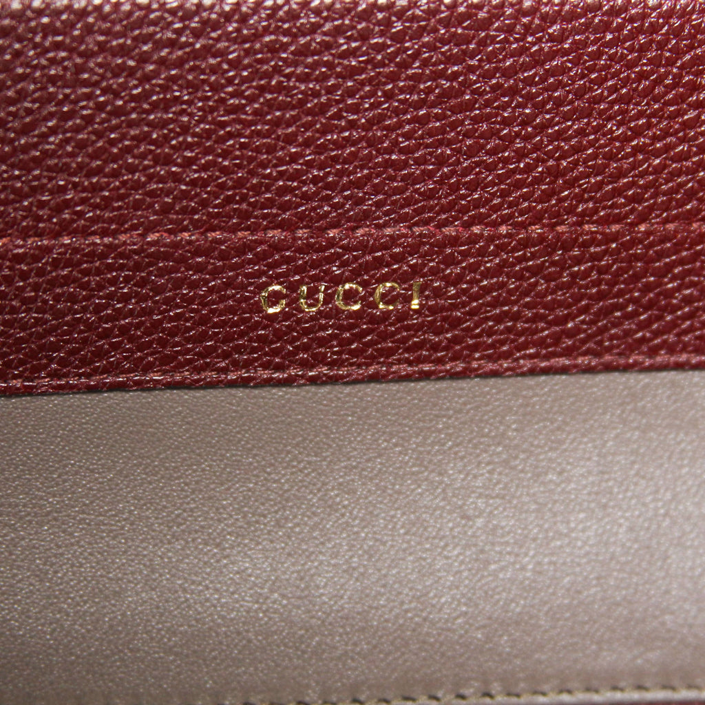 Gucci Zumi Tote Medium Burgundy Grained Leather