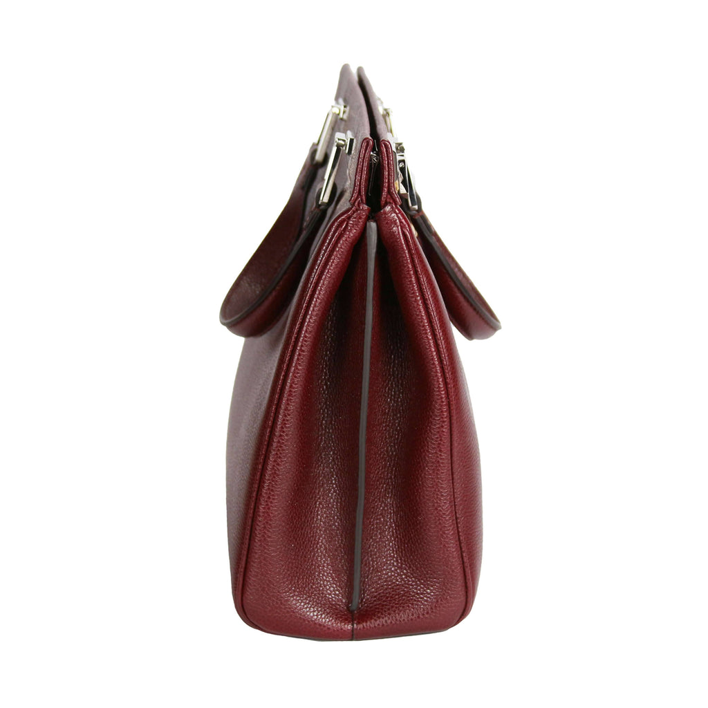 Gucci Zumi Tote Medium Burgundy Grained Leather