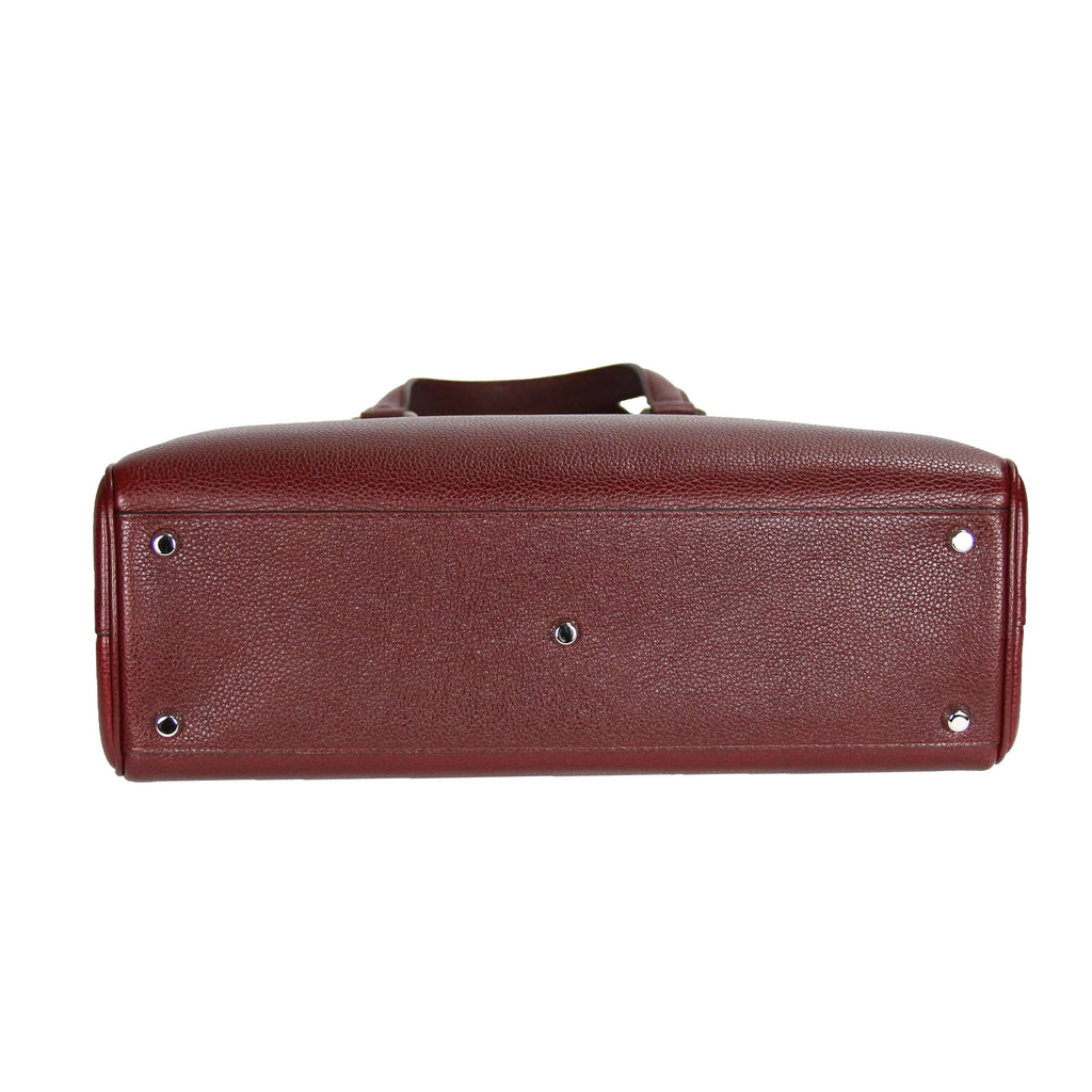Gucci Zumi Tote Medium Burgundy Grained Leather