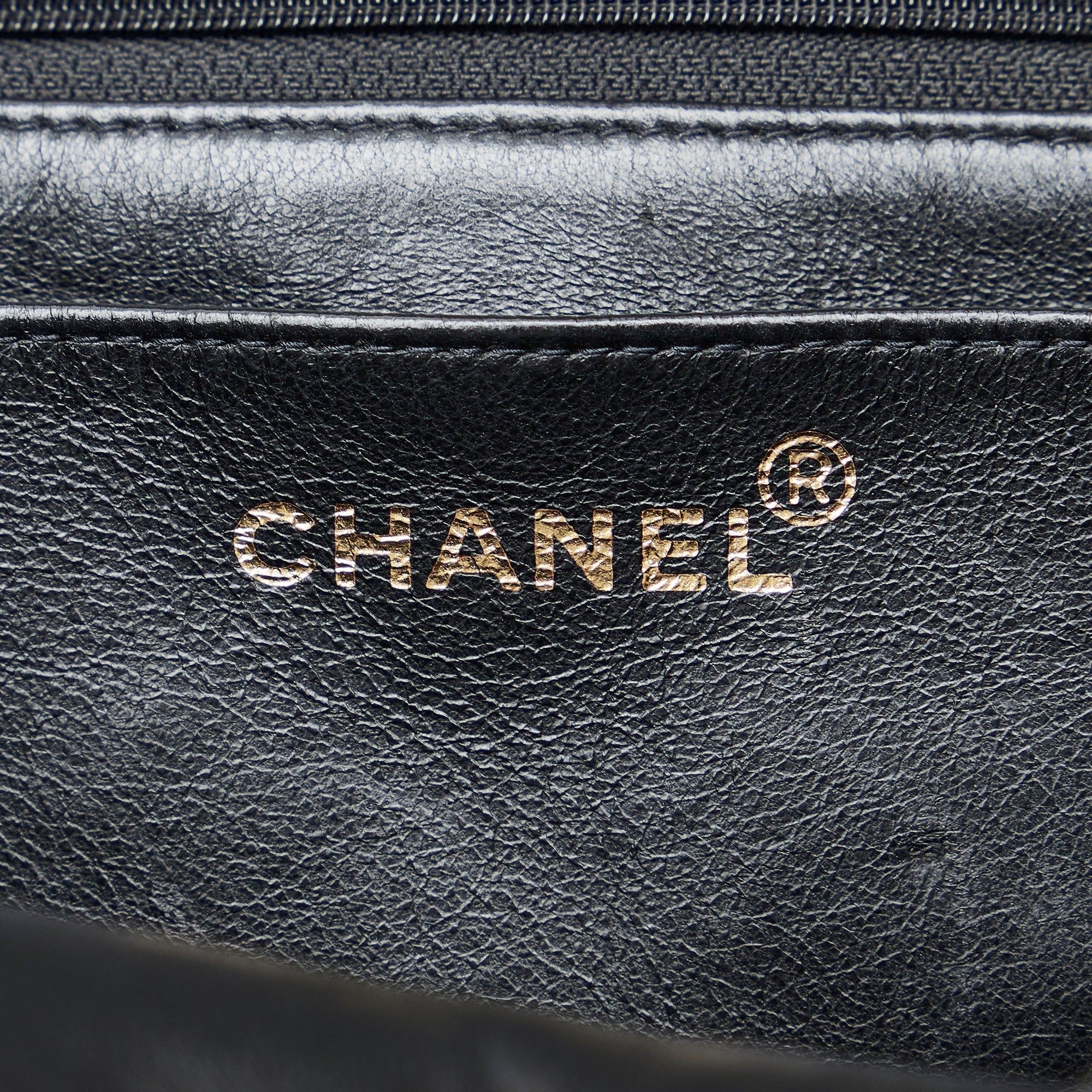 CHANEL Maxi Logo Printed CC Matelasse Flap Bag