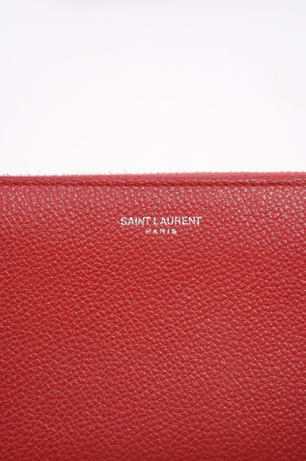 Saint Laurent Long Wallet Red Leather