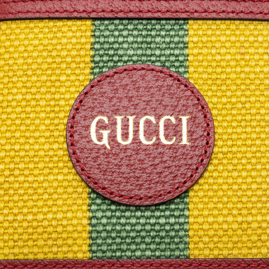 Gucci Baiadera Striped Canvas Bi-Fold Wallet