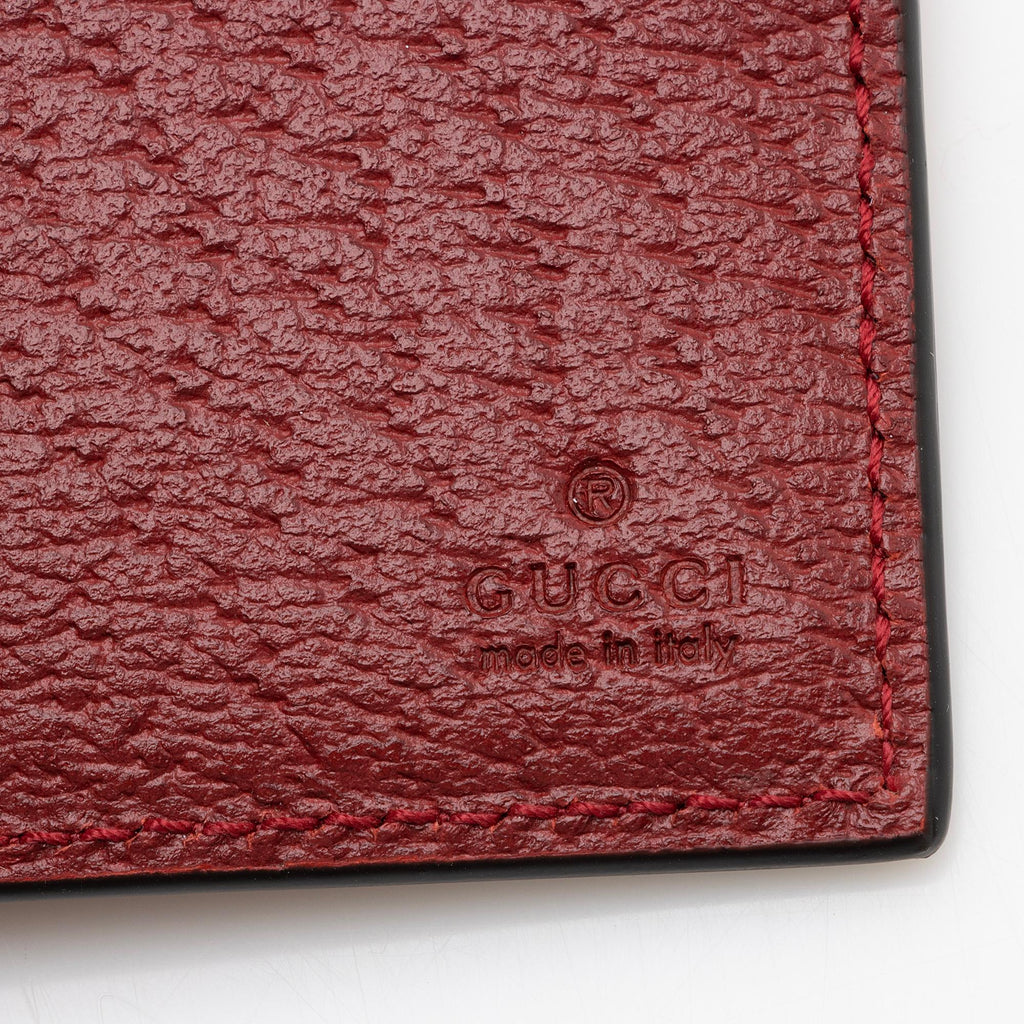 Gucci Baiadera Striped Canvas Bi-Fold Wallet