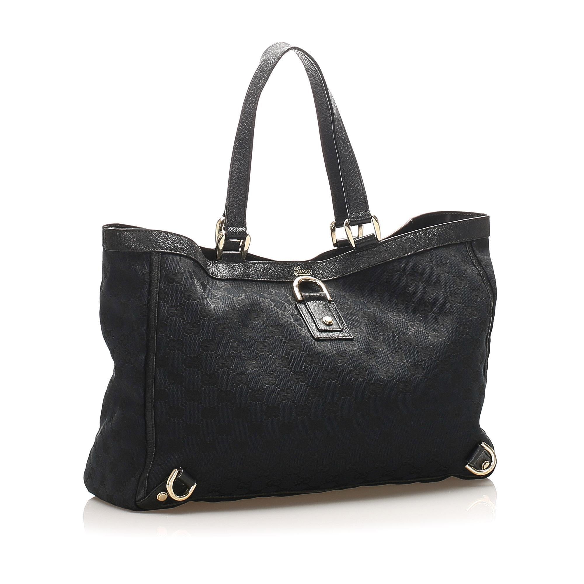 Gucci GG Canvas Abbey D- Ring Tote Bag (SHG-15204)