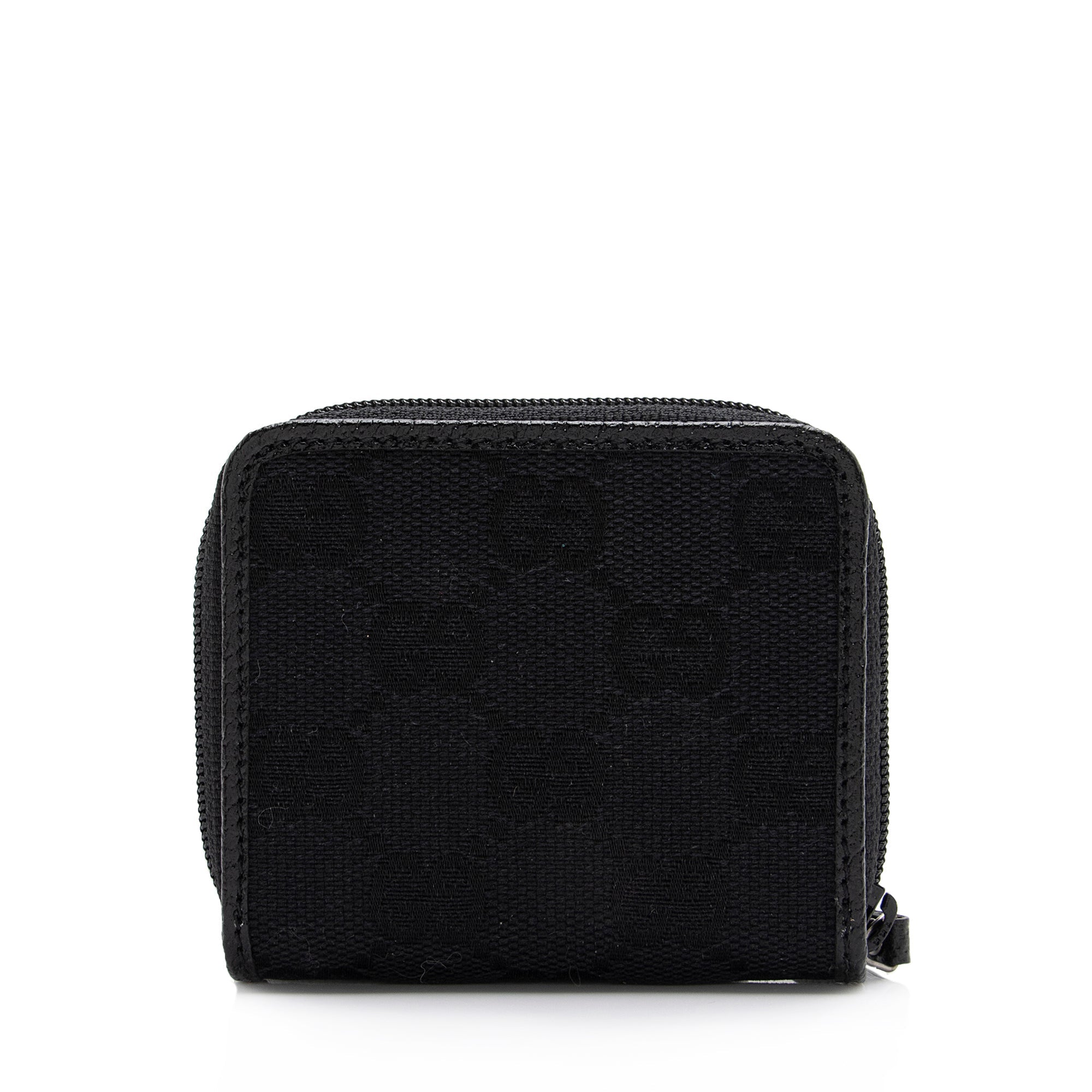 Gucci GG Canvas Compact Zip Around Coin Wallet