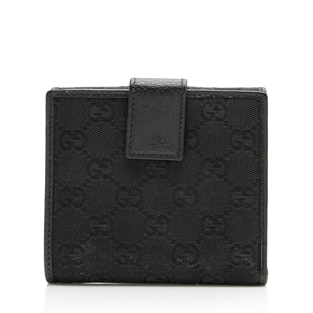 Gucci GG Canvas Web French Wallet