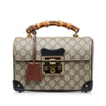 Gucci GG Supreme Bamboo Padlock Satchel (SHG-rOgtY6)