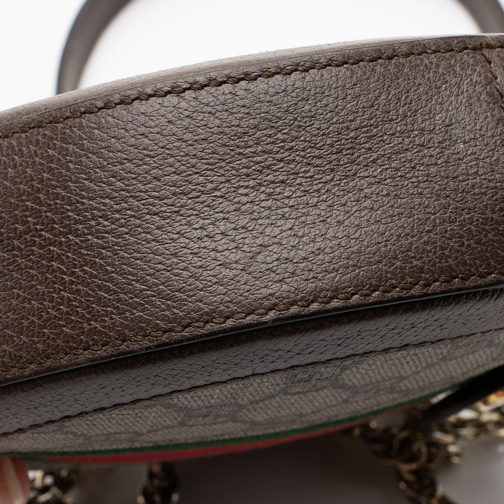 Gucci GG Supreme Ophidia Round Mini Shoulder Bag (SHF-qGCul6)