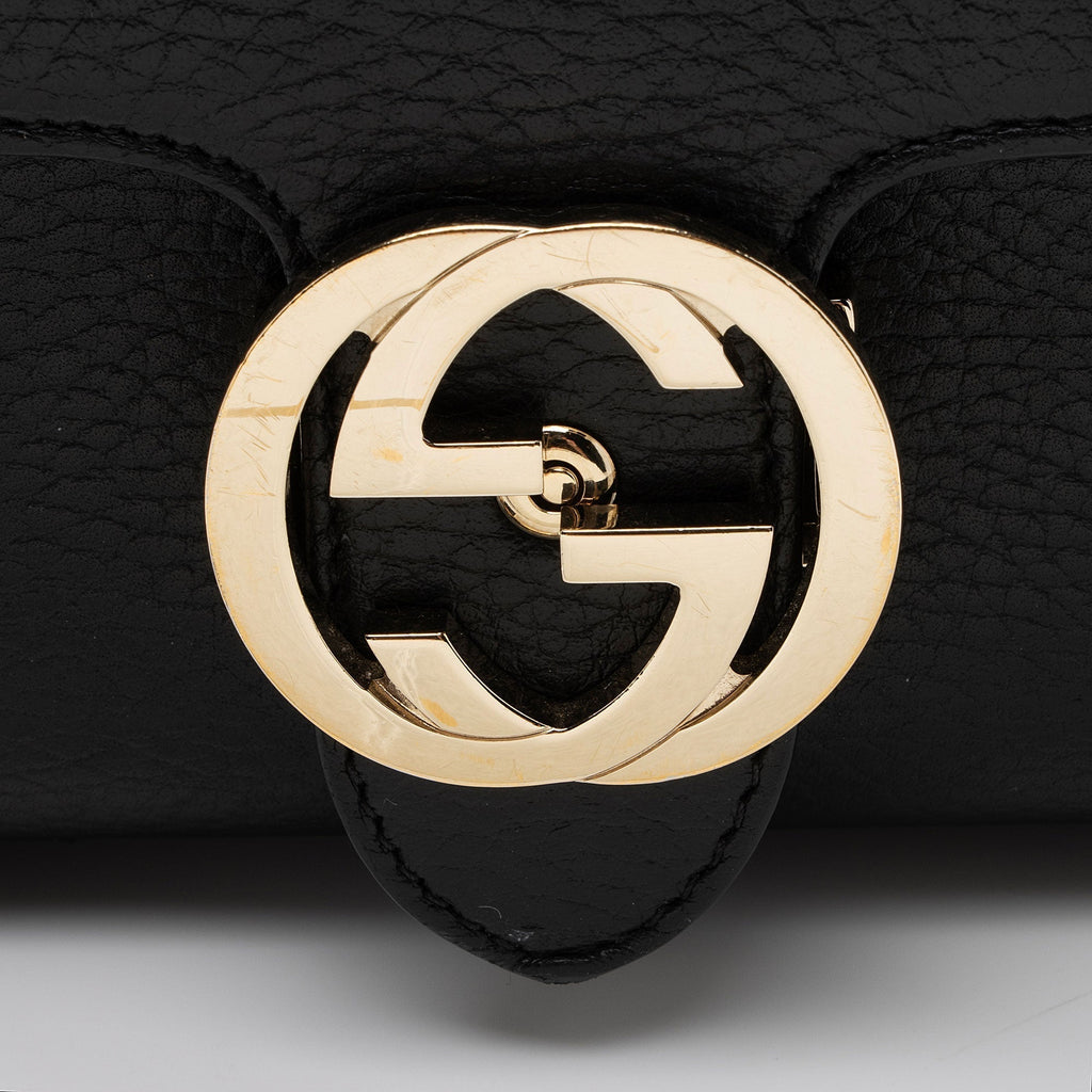 Gucci Grained Calfskin Interlocking G Small Crossbody Bag (SHF-lys74k)