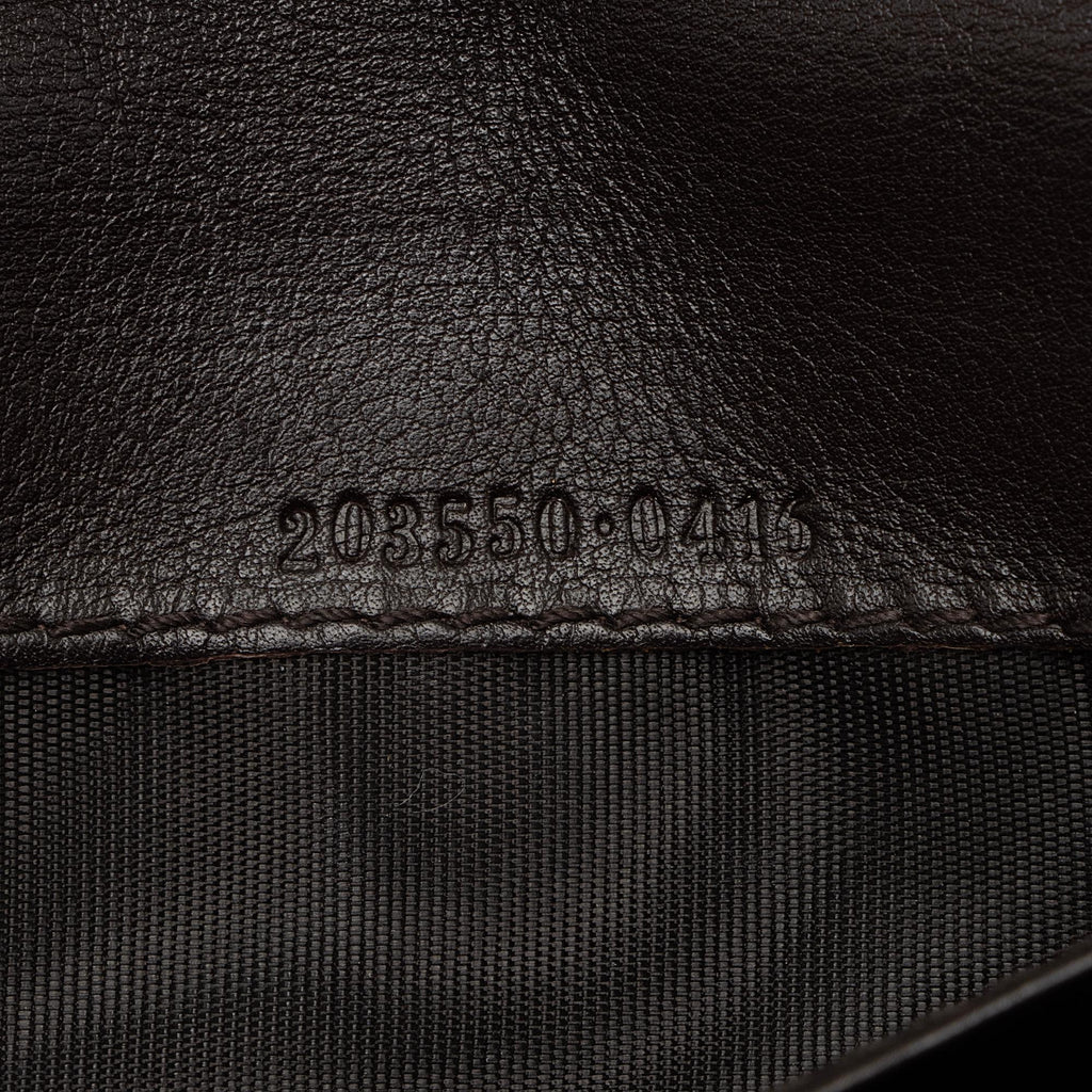 Gucci Guccissima Leather Heart Script Continental Wallet