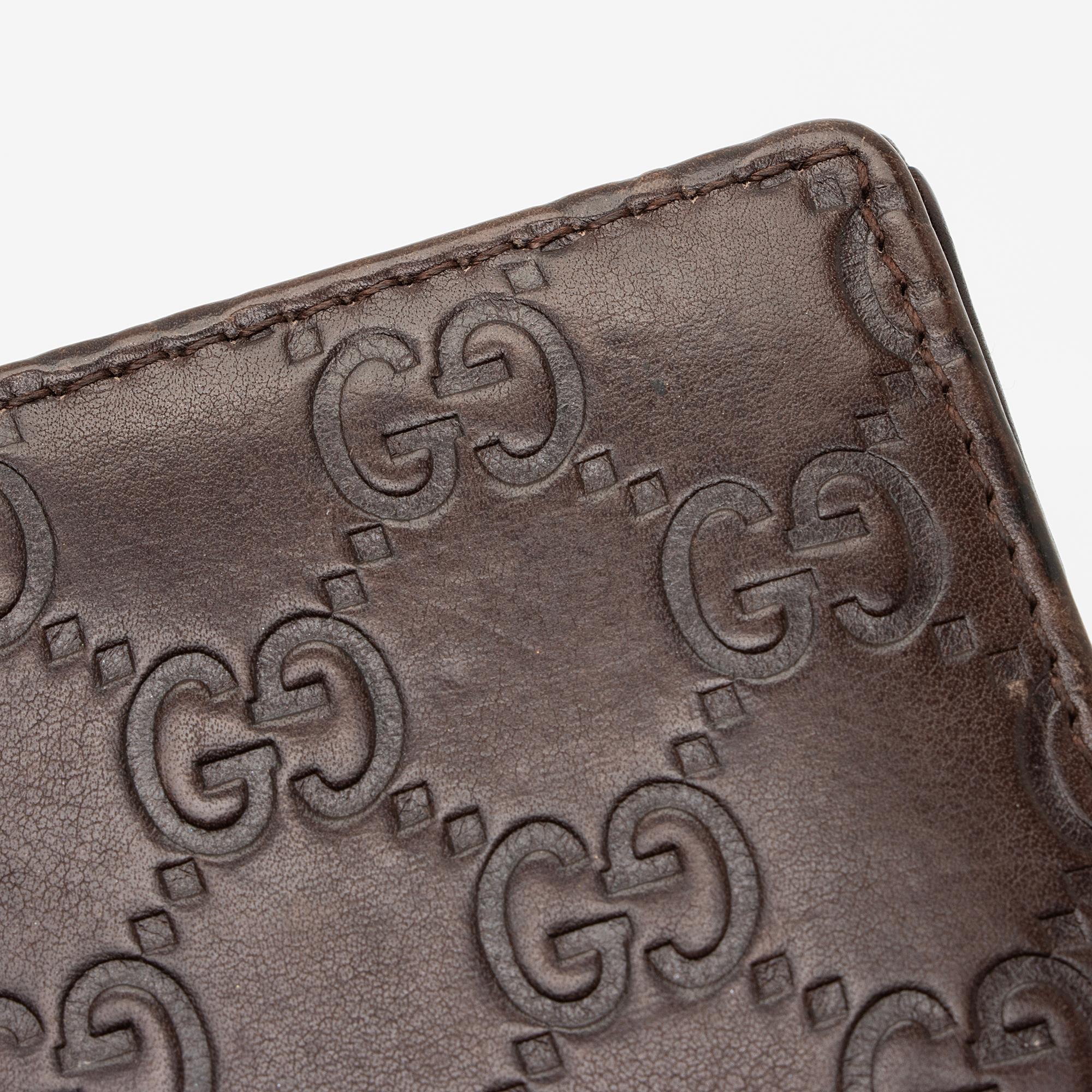 Gucci Guccissima Leather Heart Script Continental Wallet