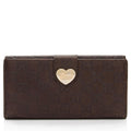 Gucci Guccissima Leather Heart Script Continental Wallet