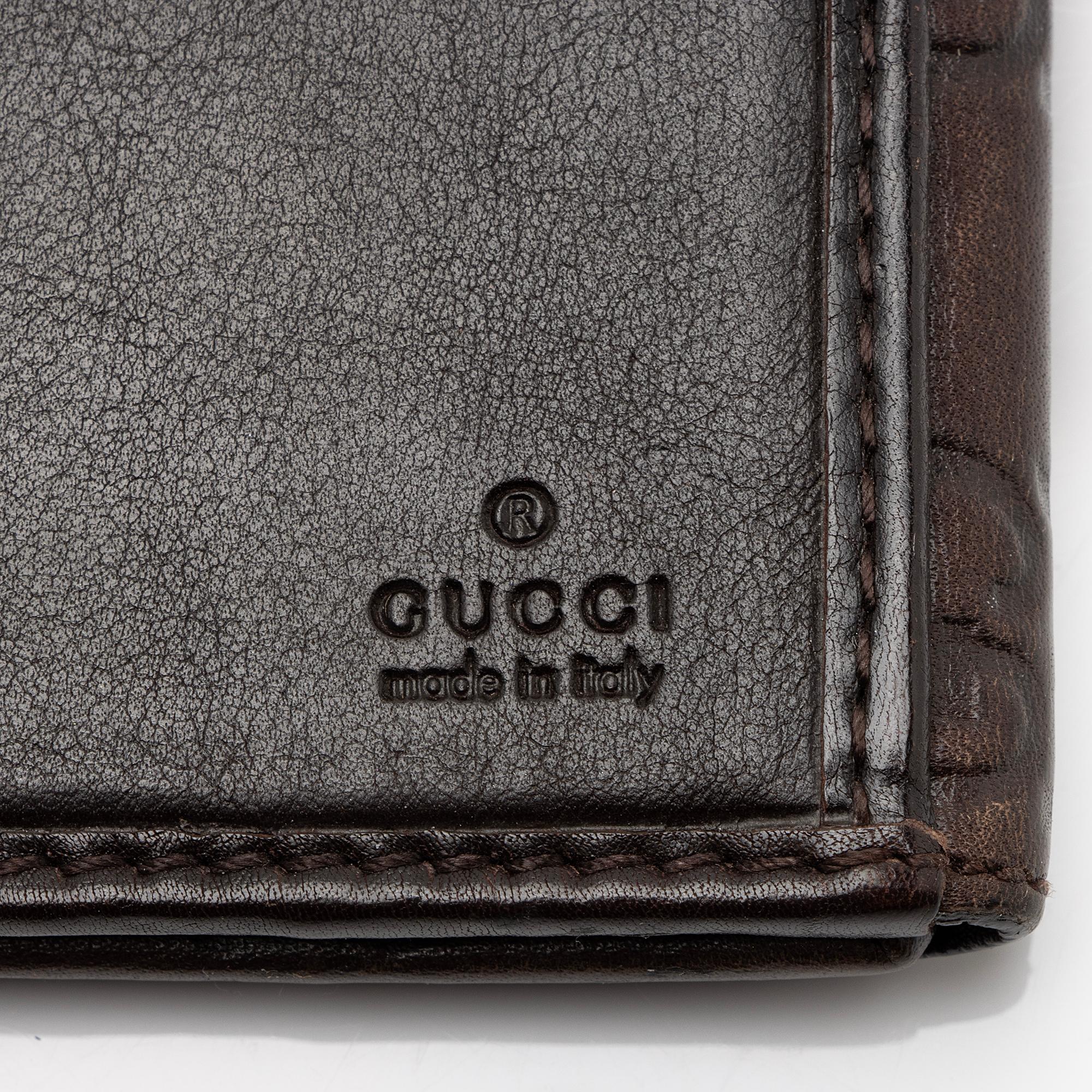 Gucci Guccissima Leather Heart Script Continental Wallet
