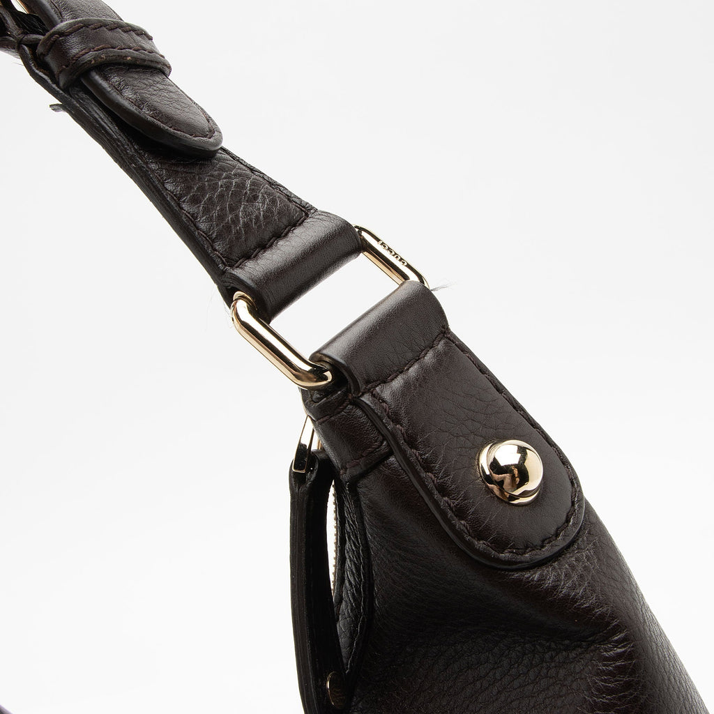 Gucci Leather Web Heritage Horsebit Large Hobo (SHF-mg2vZO)