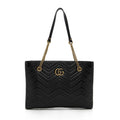 Gucci  Matelasse Calfskin GG Marmont Medium Chain Tote (SHF-14136)