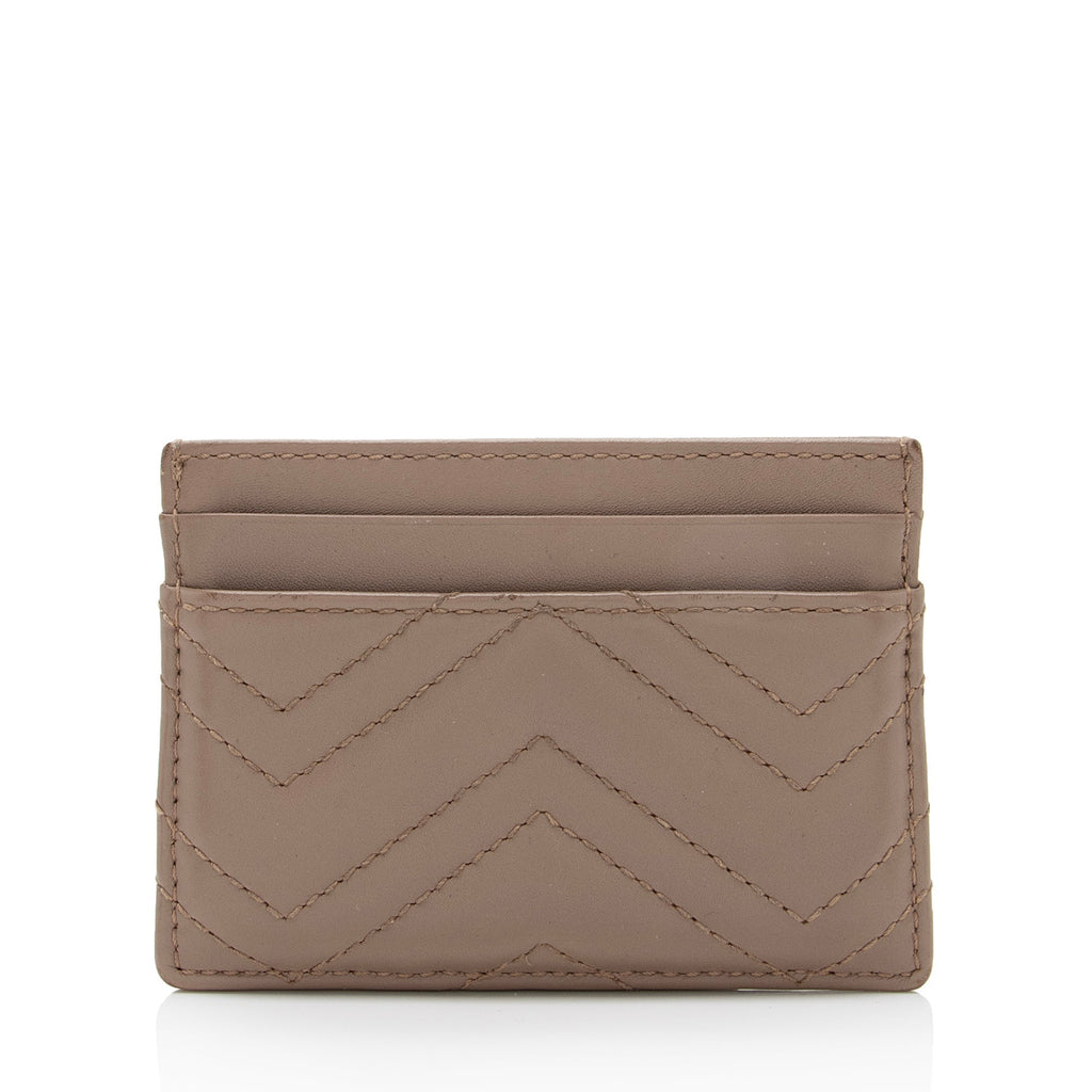 Gucci Matelasse Leather GG Marmont Card Case