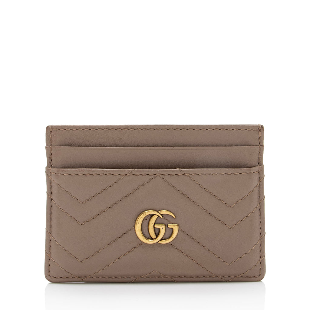 Gucci Matelasse Leather GG Marmont Card Case