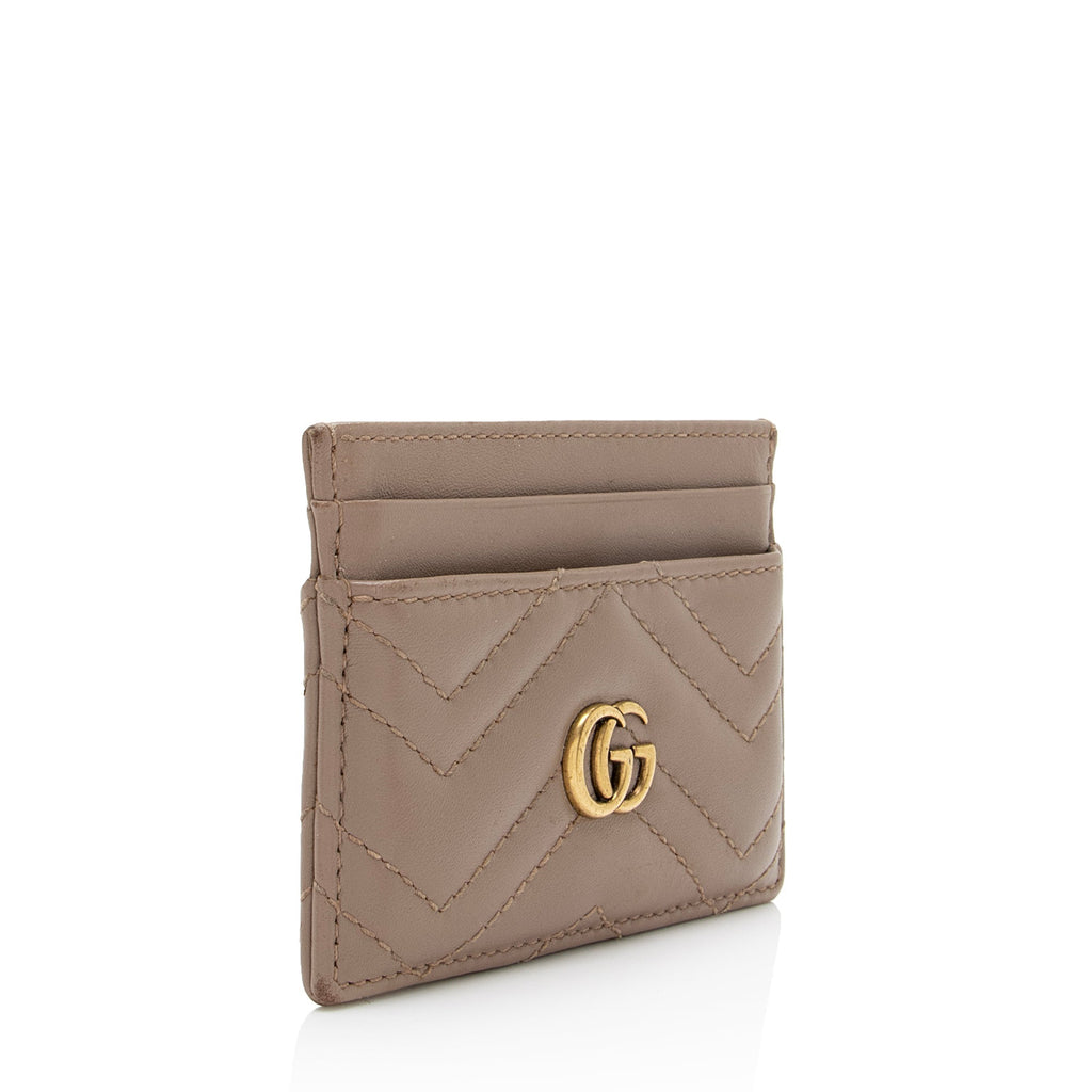 Gucci Matelasse Leather GG Marmont Card Case