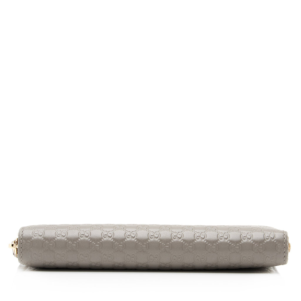 Gucci Microguccissima Leather Zip Around Wallet (SHF-23927)
