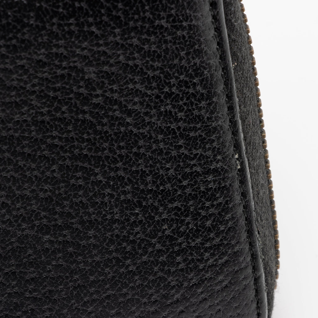 Gucci Pebbled Leather GG Marmont Zip Around Wallet