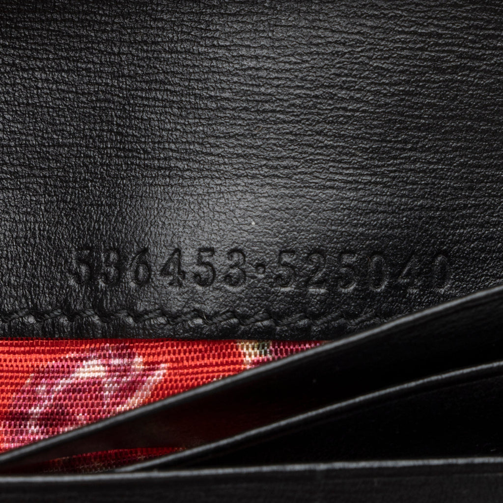 Gucci Quilted Leather GG Marmont Web Trapuntata Card Case Wallet