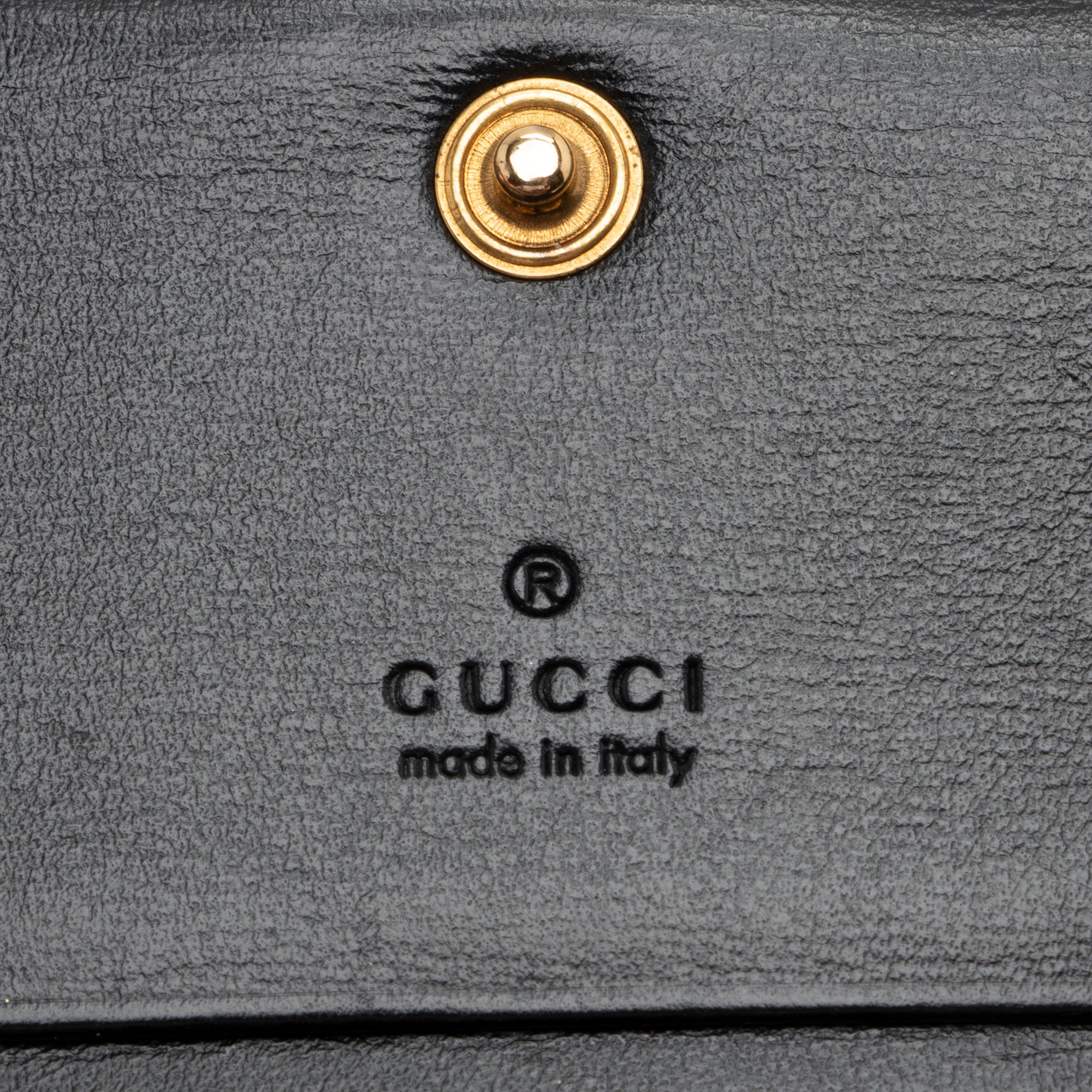 Gucci Quilted Leather GG Marmont Web Trapuntata Card Case Wallet