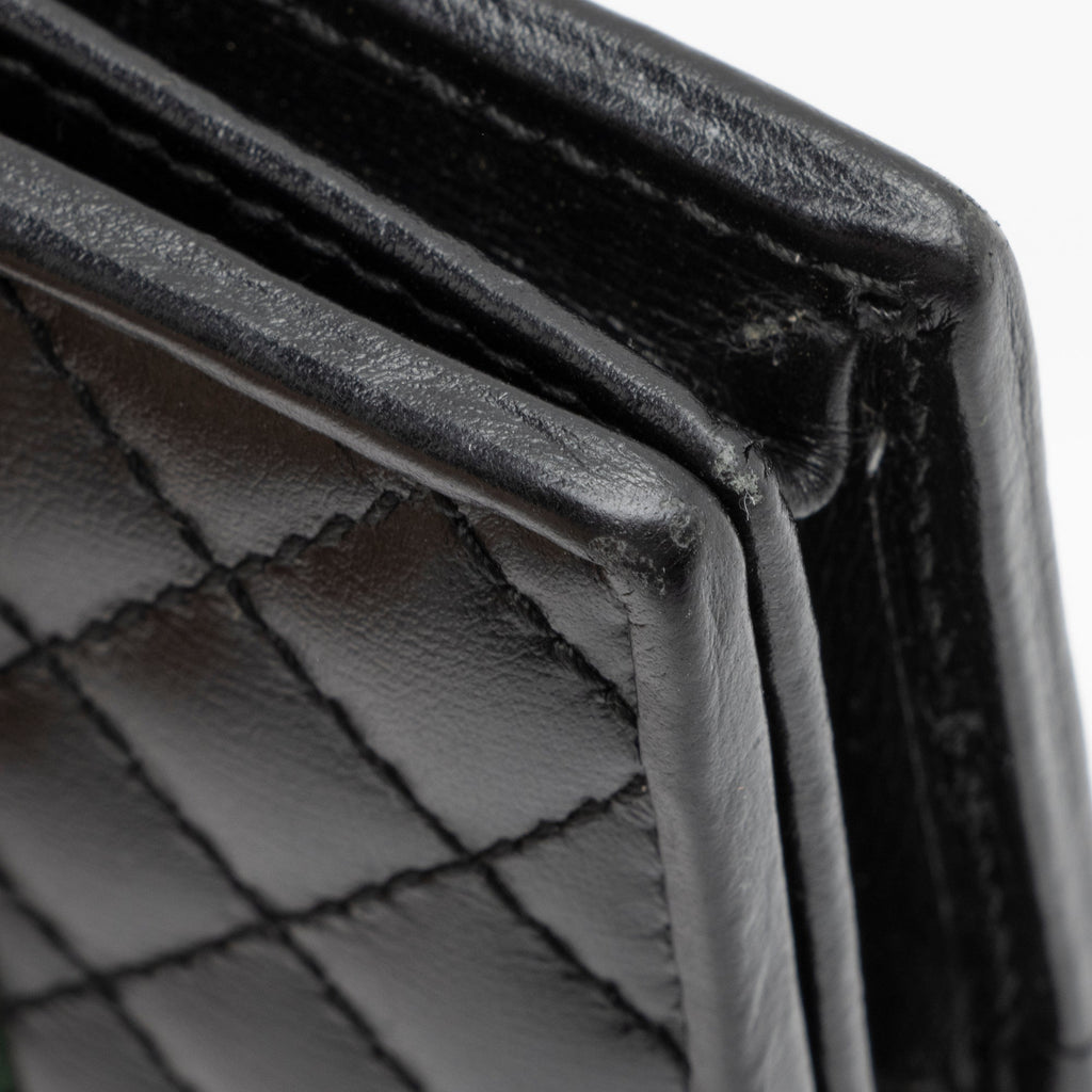 Gucci Quilted Leather GG Marmont Web Trapuntata Card Case Wallet