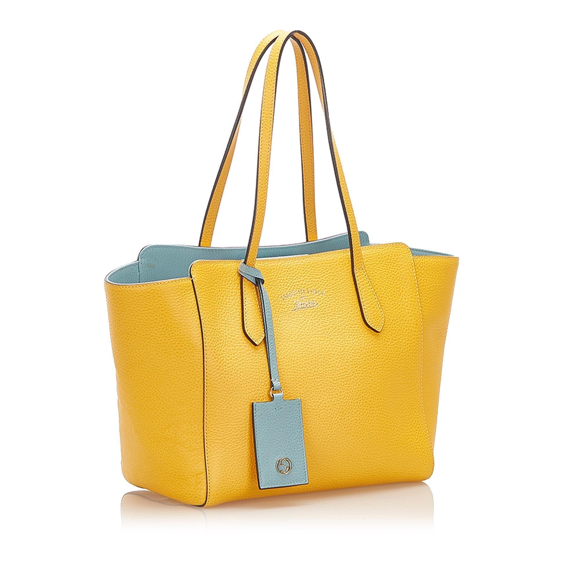 Gucci Swing Leather Tote Bag (SHG-17659)