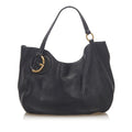 Gucci Twill Leather Tote (SHG-17572)