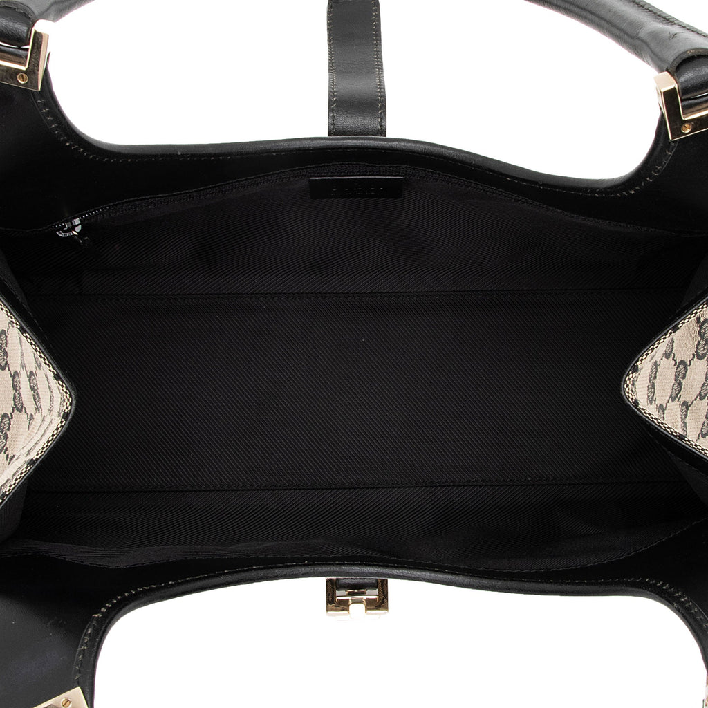 Gucci Vintage GG Canvas Bardot Medium Shoulder Bag (SHF-MzOFGC)