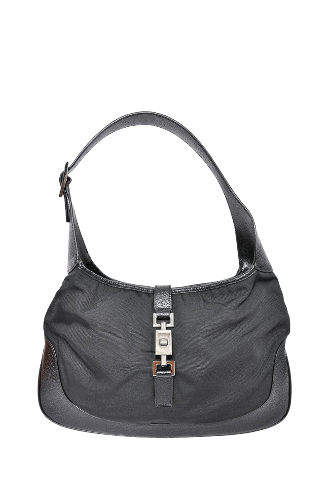 Gucci Black Canvas/Leather Jackie Shoulder Bag