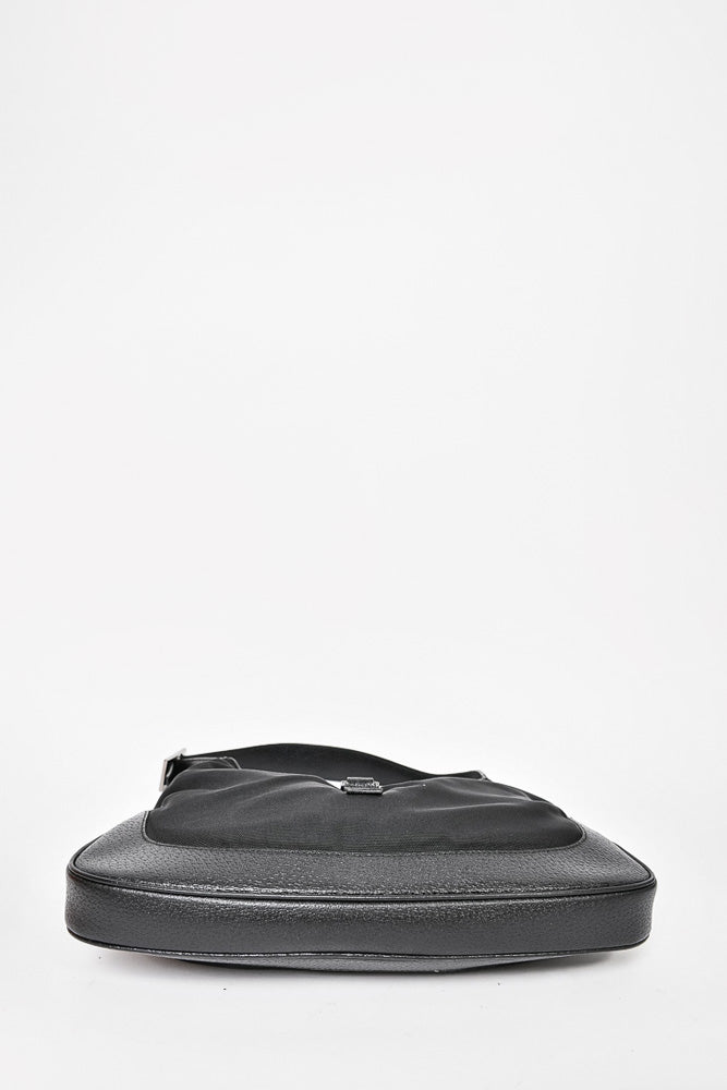 Gucci Black Canvas/Leather Jackie Shoulder Bag