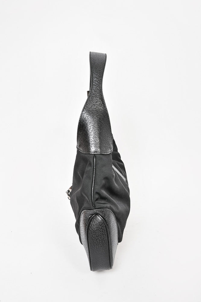 Gucci Black Canvas/Leather Jackie Shoulder Bag