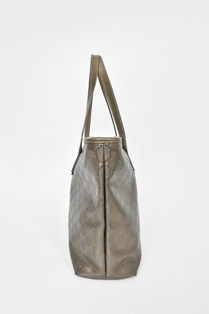 Gucci Olive Green GG Imprimé Medium Joy Tote