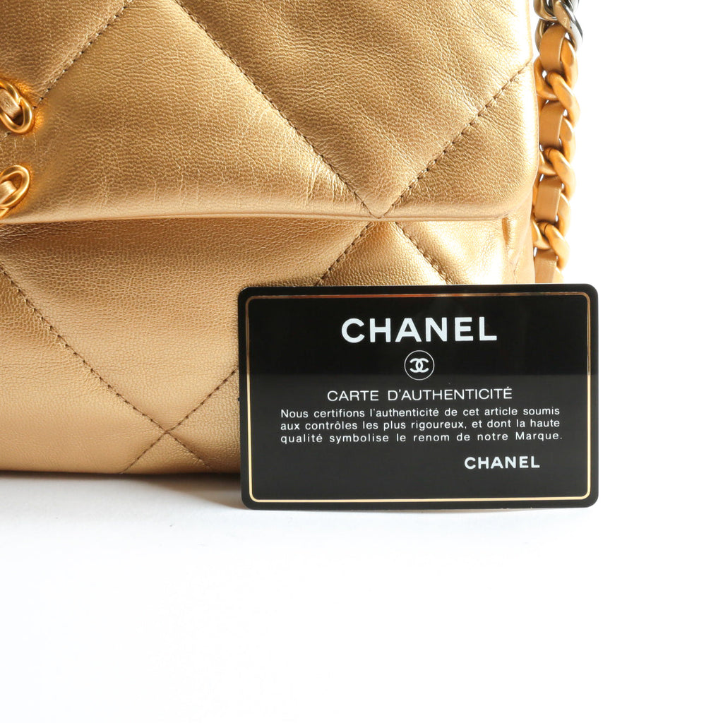 CHANEL 19 Medium Flap Gold