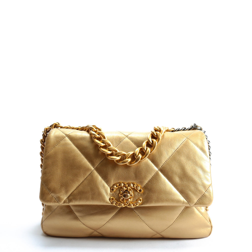 CHANEL 19 Medium Flap Gold