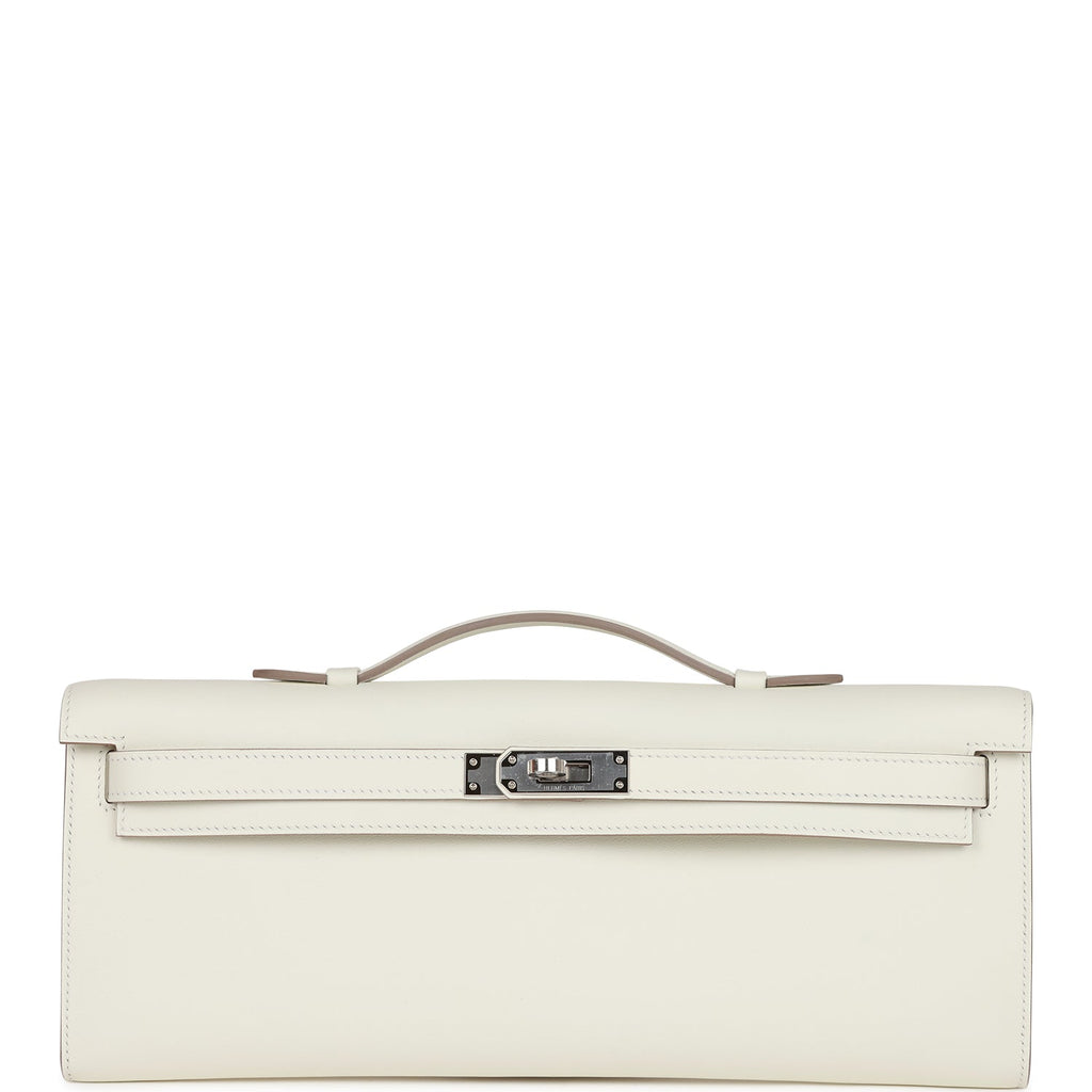 Hermes Kelly Cut Mushroom Swift Palladium Hardware