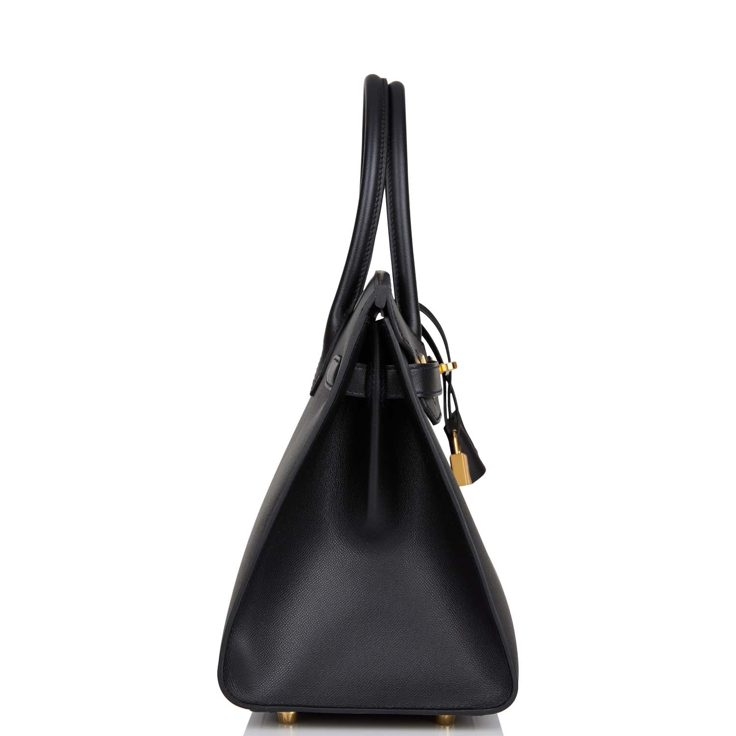 Hermes Birkin Sellier 30 Black Madame Gold Hardware