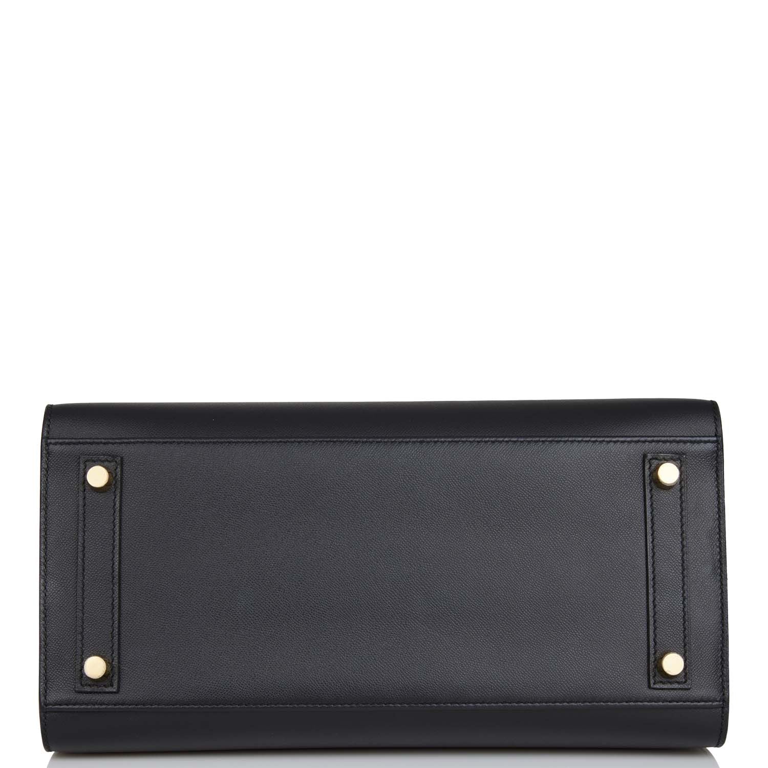 Hermes Birkin Sellier 30 Black Madame Gold Hardware
