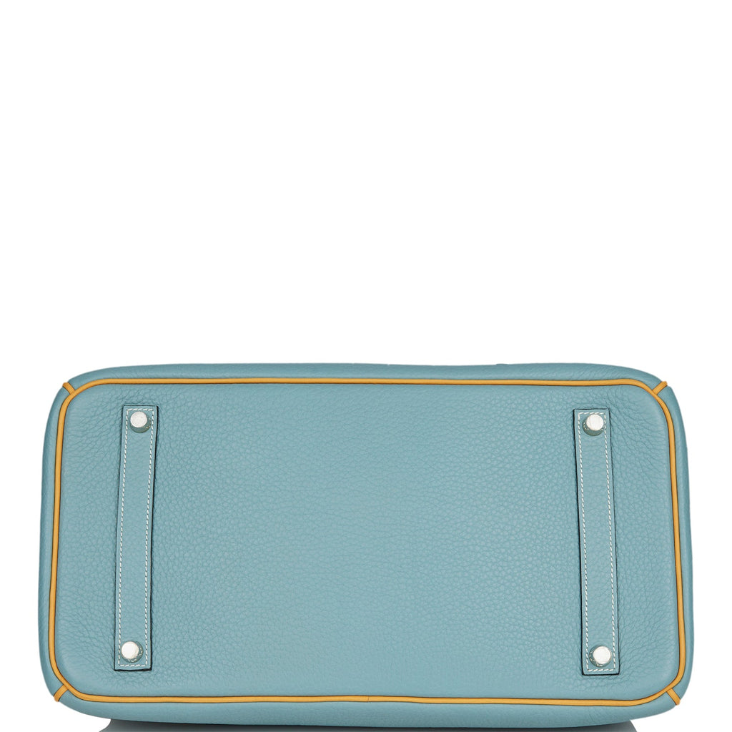 Hermes Special Order (HSS) Birkin 35 Ciel and Sable Clemence Palladium Hardware