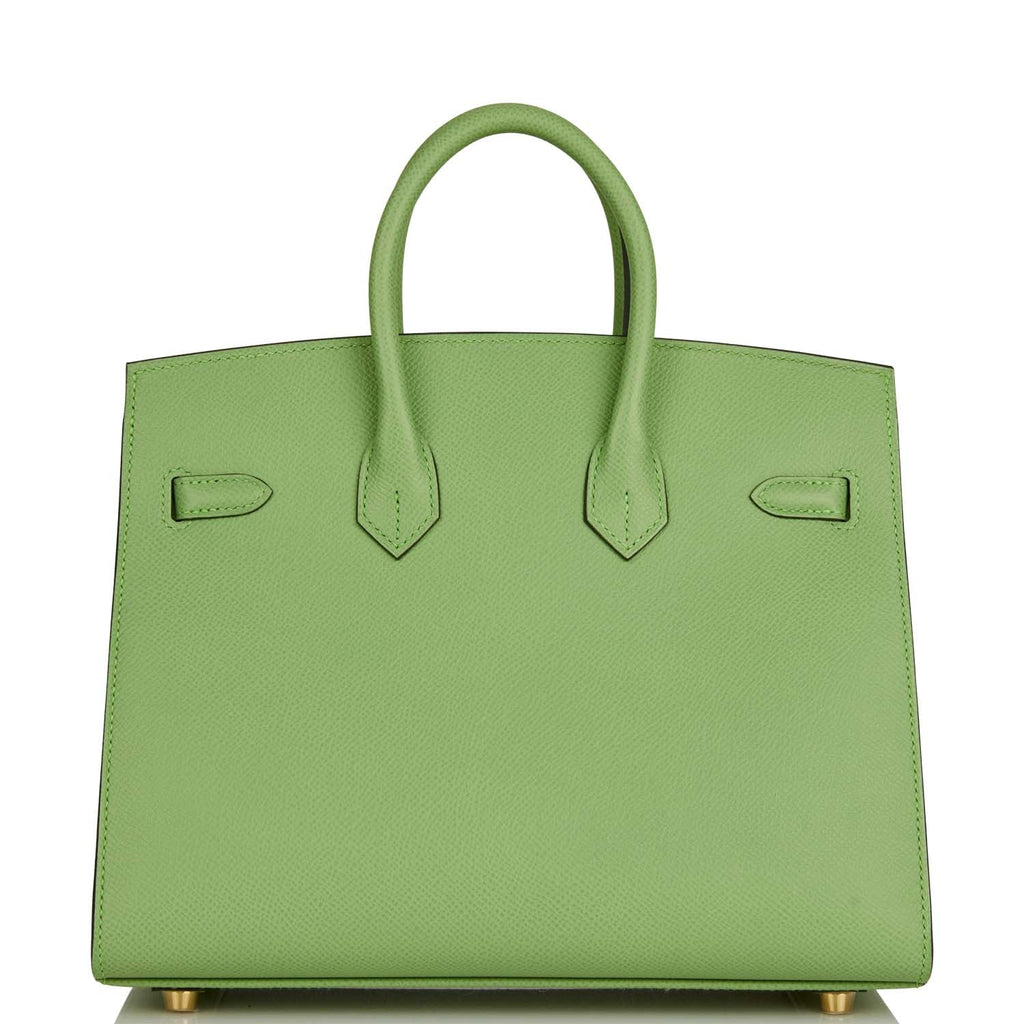 Hermes Birkin Sellier 25 Vert Criquet Epsom Gold Hardware