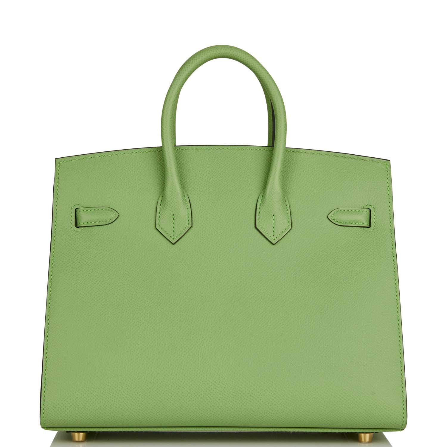 Hermes Birkin Sellier 25 Vert Criquet Epsom Gold Hardware