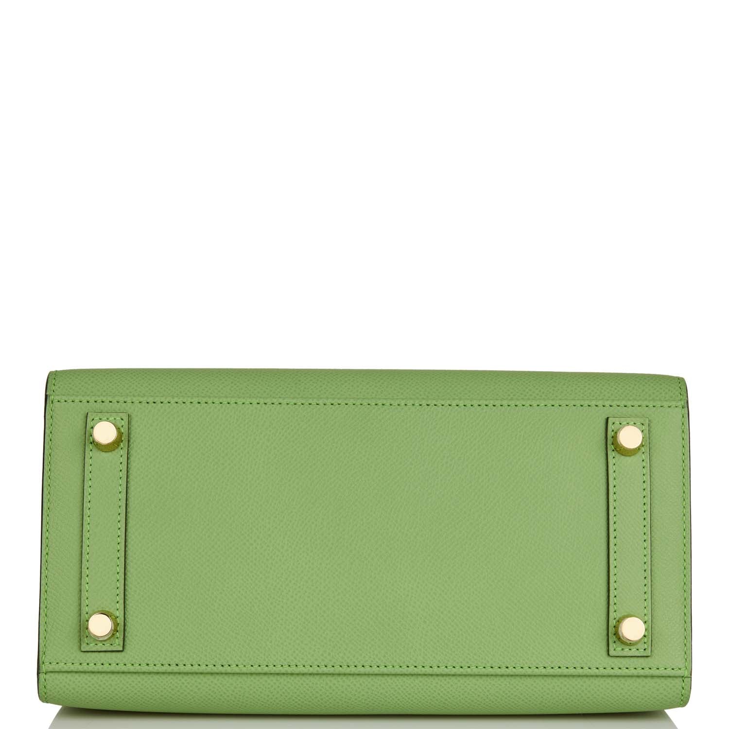 Hermes Birkin Sellier 25 Vert Criquet Epsom Gold Hardware