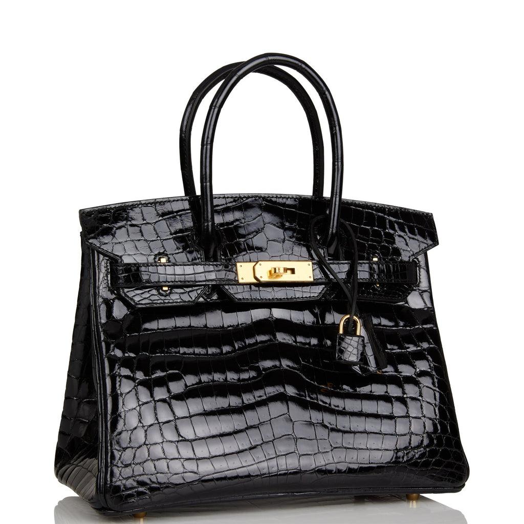Hermes Birkin 30 Black Shiny Niloticus Crocodile Gold Hardware Payment 2 of 2