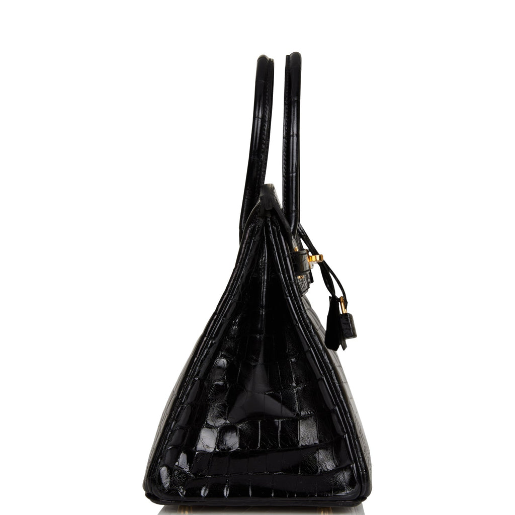 Hermes Birkin 30 Black Shiny Niloticus Crocodile Gold Hardware Payment 2 of 2